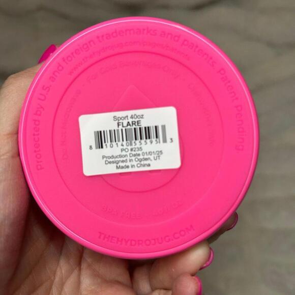 Hudrojug 40oz Sport Neon Pink Shiny Flare Limited Edition - Picture 3 of 4